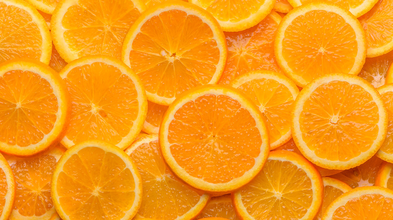 orange rounds laid on top of one another