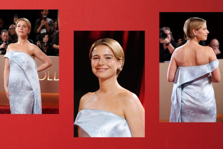 Jessie Buckley attends the 83rd annual Golden Globe Awards at The Beverly Hilton on January 11, 2026 in Beverly Hills, California