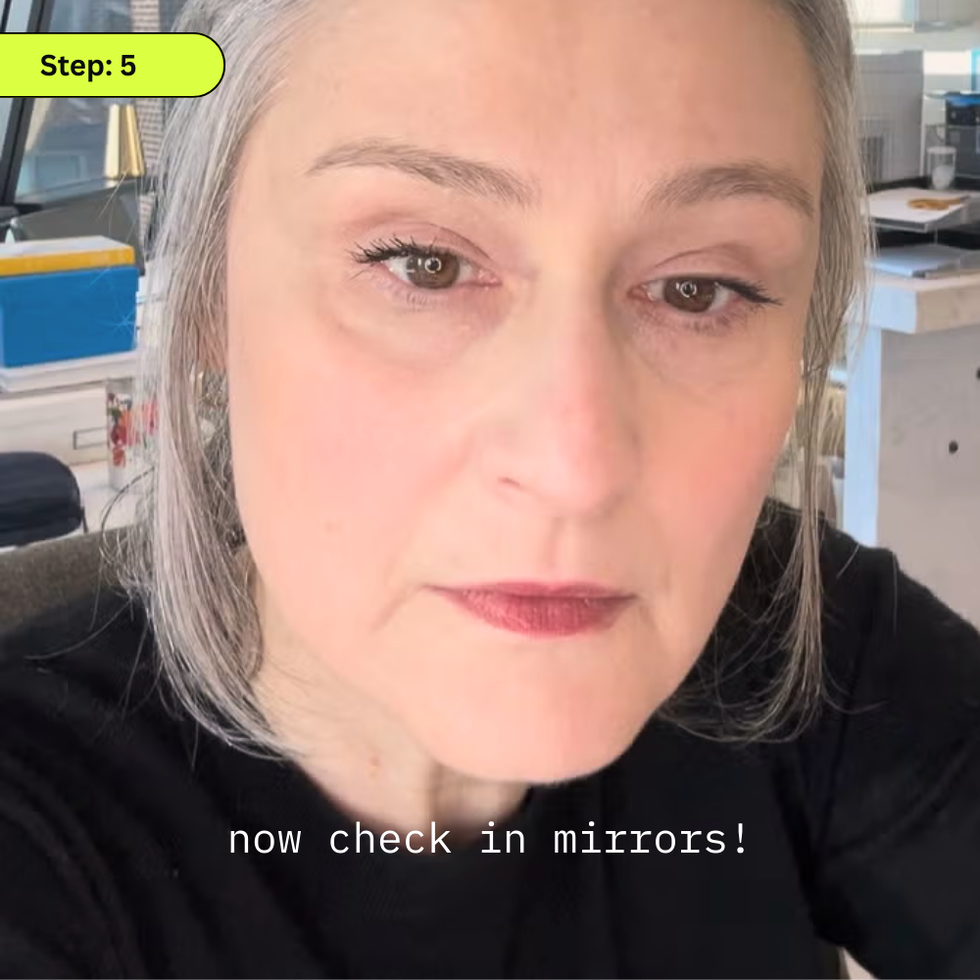 instructional content related to checking mirrors