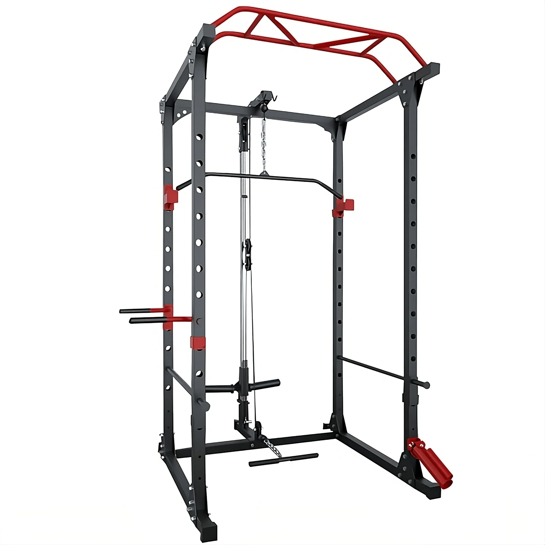 Squat Rack (Power Cage with Cable Pulley System) - Strongway Gym Supplies