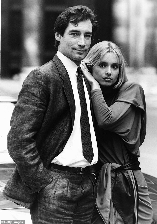 Maryam D'Abo with Timothy Dalton in 1986. Despite playing Kara Milovy alongside Dalton as 007 in the 1987 film, she adds: 'I never saw myself as beautiful in the times when that's how people saw me'