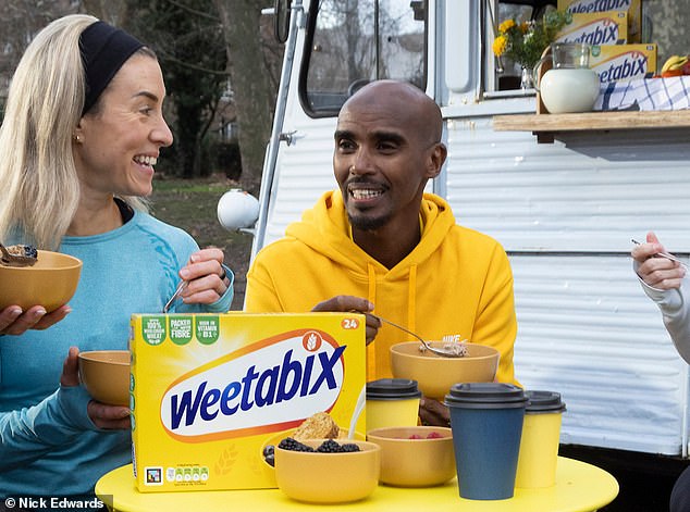 Olympic champion, long distance runner Mo Farah, who is a Weetabix brand ambassador