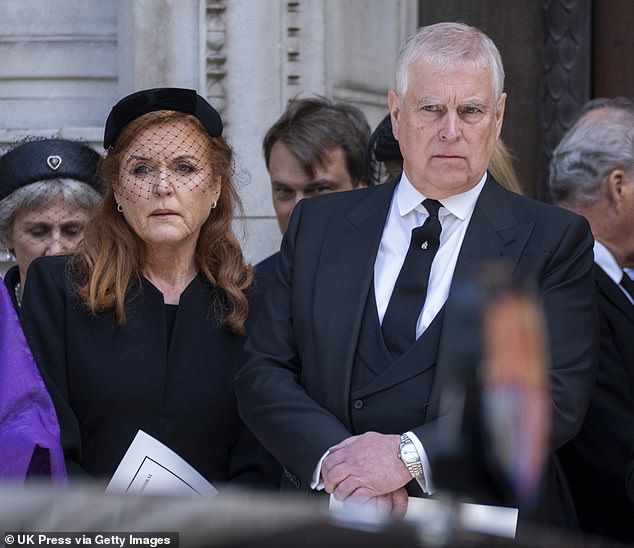 Meanwhile, on September 16, she attended the funeral of Katharine, Duchess of Kent, at Westminster Cathedral with Andrew
