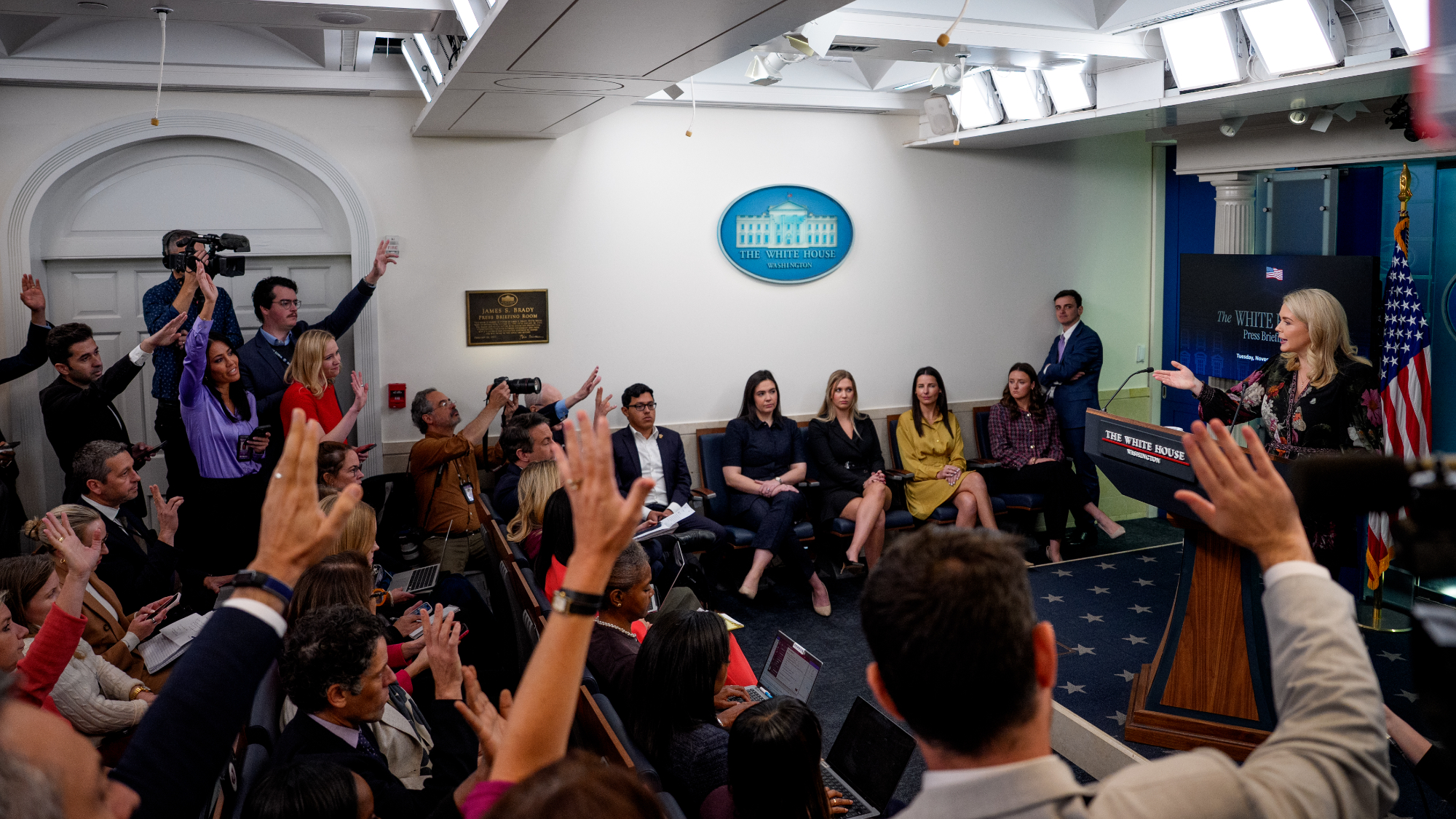 White House press secretary Karoline Leavitt took questions on the SNAP program on November 4, 2025.