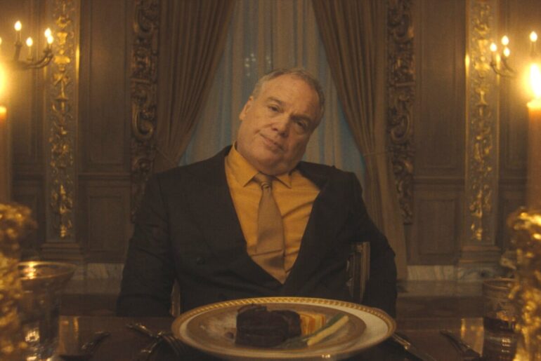 man sitting at a table