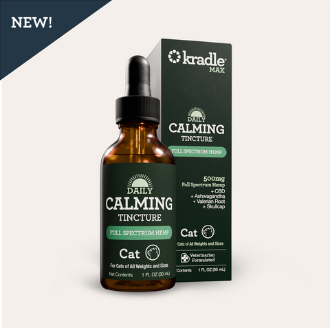 Kradle Expands Feline Supplement Portfolio With Kradle Max Full-Spectrum Hemp Calming Tincture for Cats