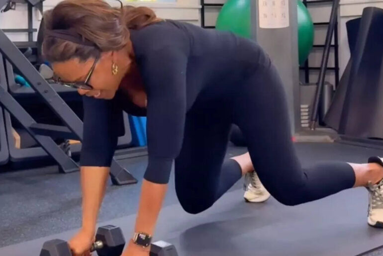 Oprah Winfrey's fitness goals: Holds a plank for over a minute with weights at 72