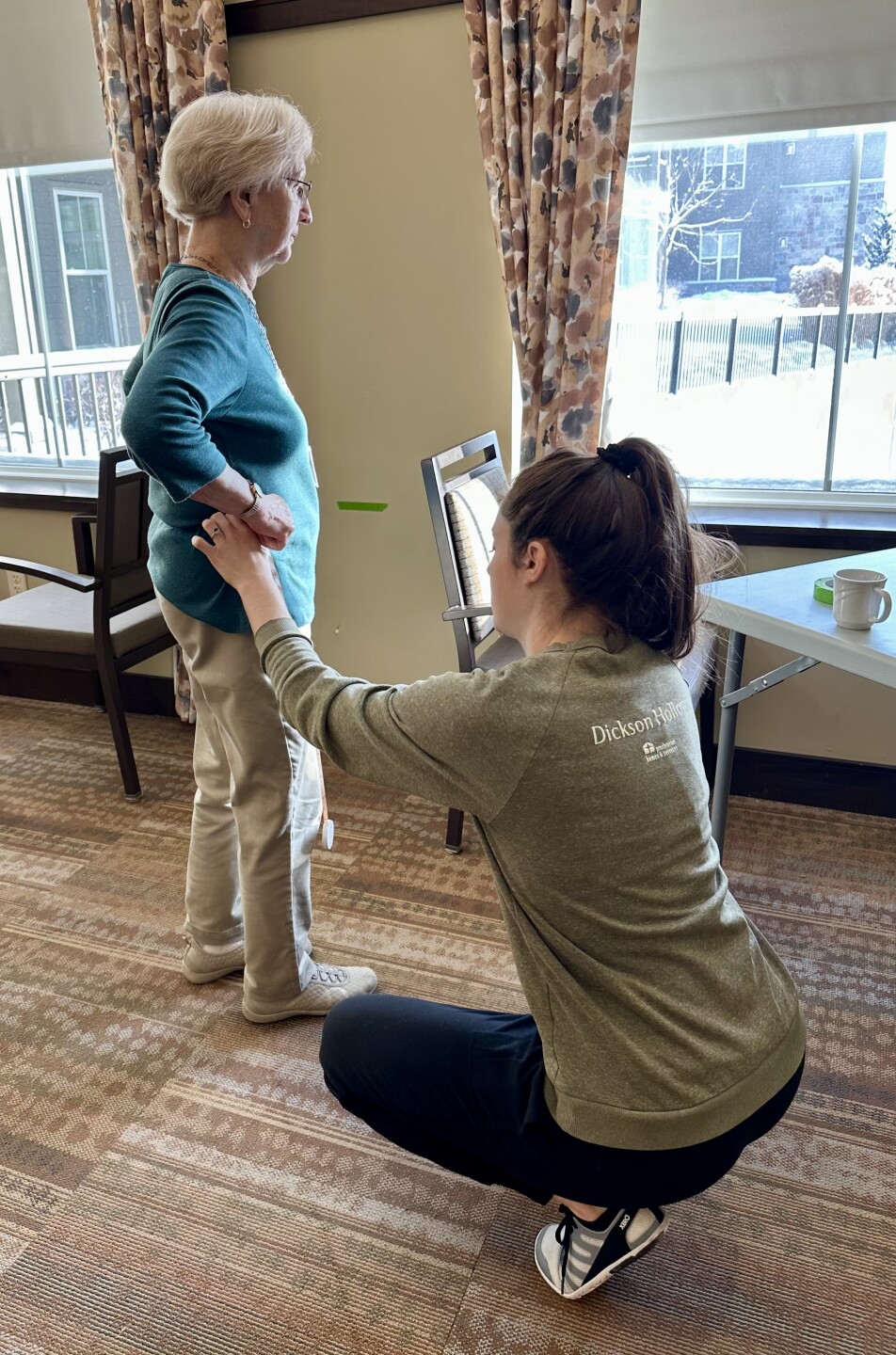 Germantown seniors cheer on their fitness coach providing NBC Olympics commentary
