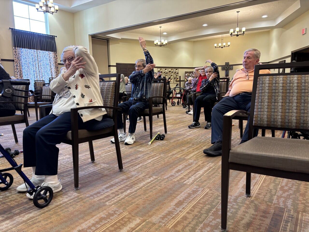 Germantown seniors cheer on their fitness coach providing NBC Olympics commentary