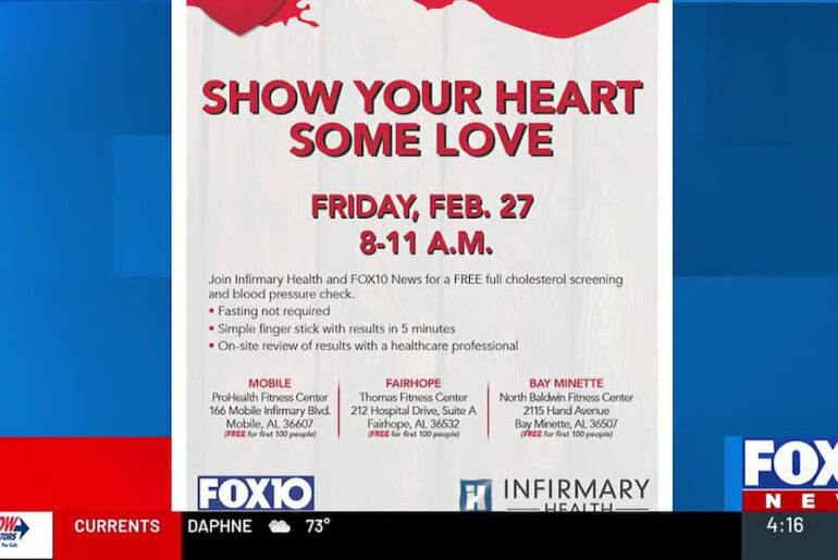 FOX10, Infirmary Health team to offer free heart health screenings