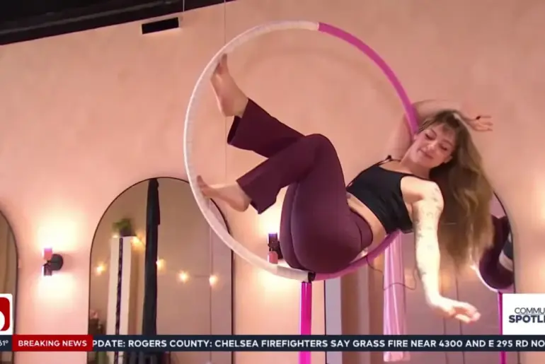 Tulsa fitness studio is taking students to new heights with aerial silks