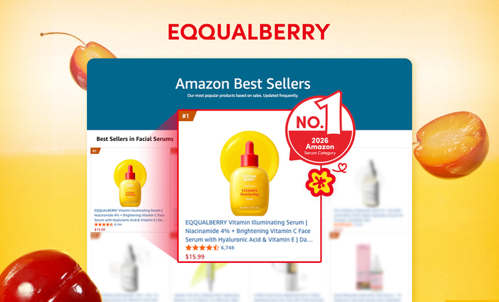 Equilveri retakes top spot in Amazon BSR Facial Serum in North America [Courtesy of Booster's Equilveri]