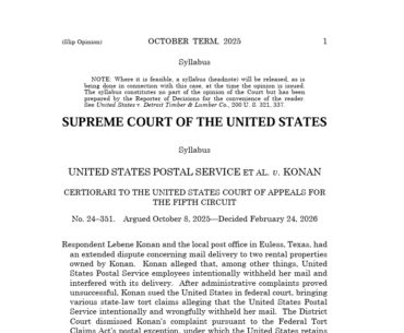 Supreme Court: Postal Service Immune From Lawsuits Over Intentionally Withheld Mail