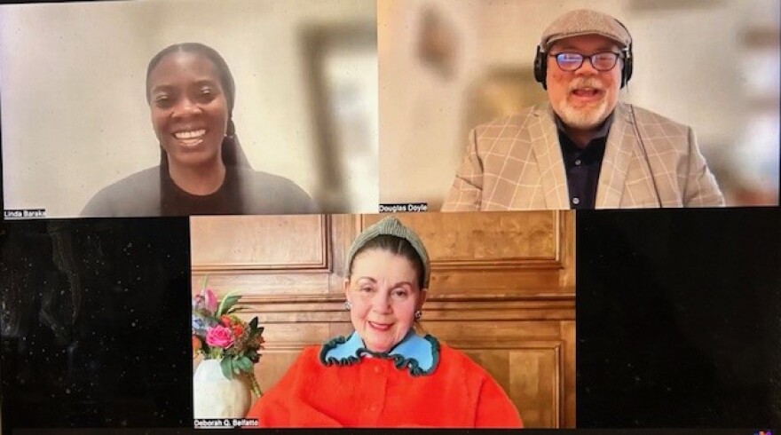 WBGO's Doug Doyle chats with Newark's First Lady Linda Baraka (top left) and founder Deborah Belfatto (bottom) about the Let's Talk Women's Health and Wellness Symposium set for March 14 at NJPAC