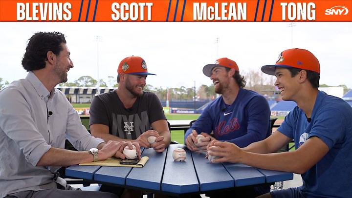 Jerry Blevins and Mets pitchers Nolan McLean, Jonah Tong and Christian Scott have a roundtable conversation