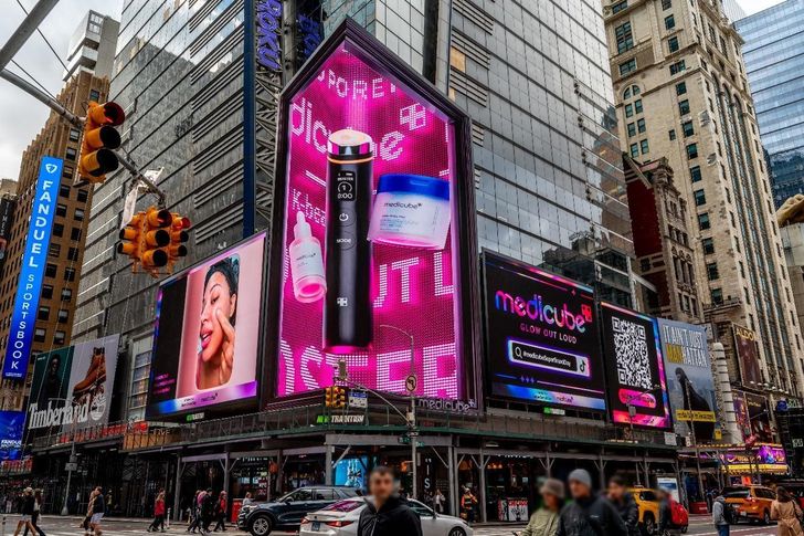 APR advertises Medicube in New York’s Times Square in this October 2025 photo. Courtesy of APR 