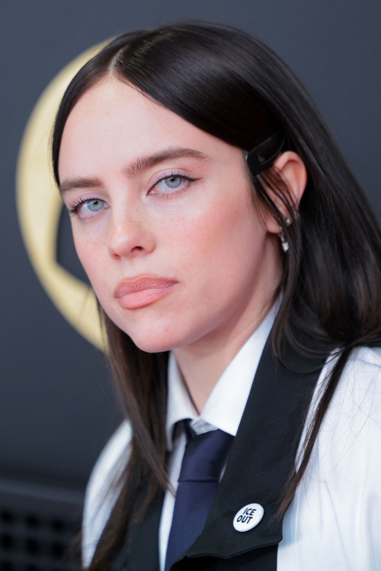US singer songwriter Billie Eilish arrives for the 68th Annual Grammy Awards at the Crypto.com Arena in Los Angeles on...