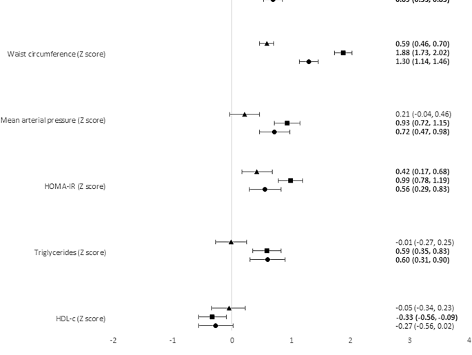 Progressive increase of cardiometabolic risk in Brazilian children according to obesity phenotypes