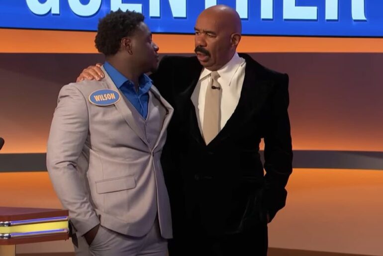'Family Feud' host Steve Harvey stops everything for a surprise 'wellness check' on a player