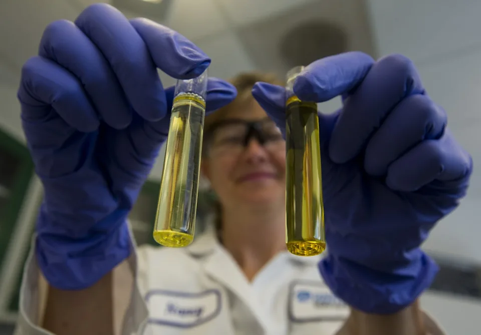 Vials of oil containing Omega-3 fatty acids. Taking fish oil and other supplements can improve brain health - but are they safe? (AFP via Getty Images)