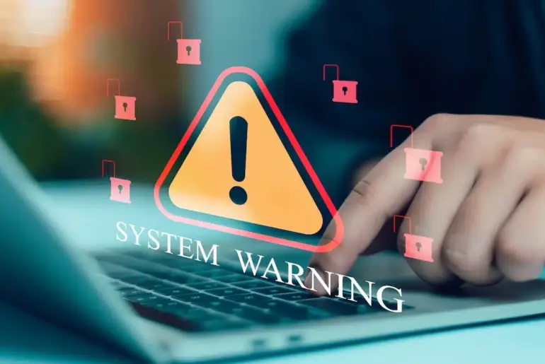 Data breach, network security risk, cyber attack information protection concept for IT monitoring and threat detection.