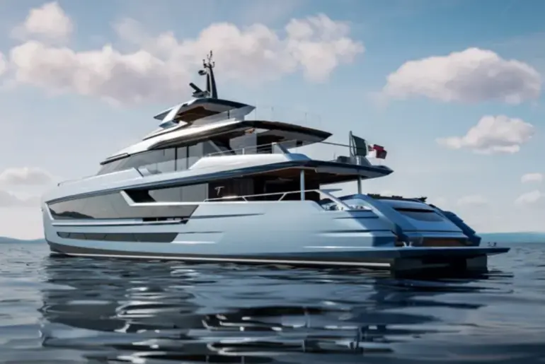 Italian shipyard’s debut superyacht is a 131ft beauty that draws inspiration from supercars