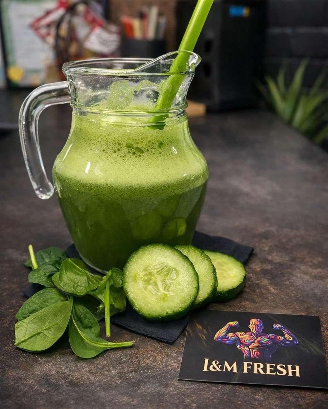 There are protein shakes and smoothies available