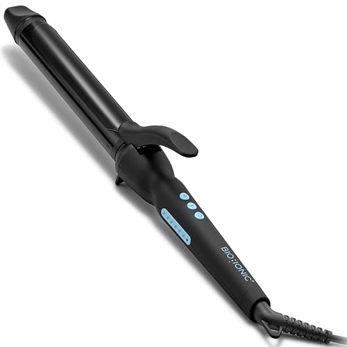 Bio Ionic Long Barrel Styler, 1.25 Inch Curling Iron With Moisture Heat Technology & Nanoionic Mx, Verstatile Curling Wand With Longer Barrel for Medium Sized Defined Curls