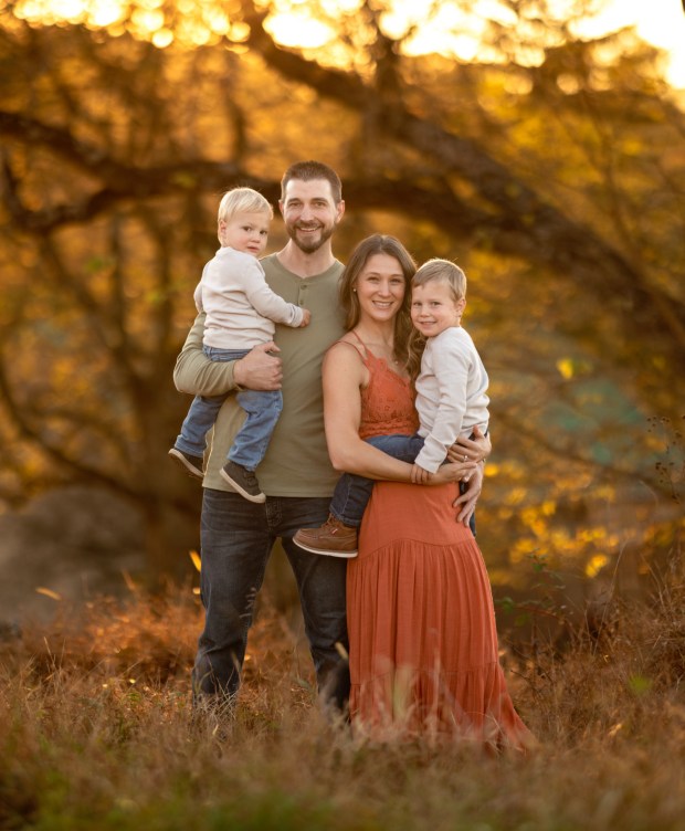 Wellness coach Jaclyn Vasey, with her husband and their two children. (Courtesy of Jaclyn Wellness Collective)