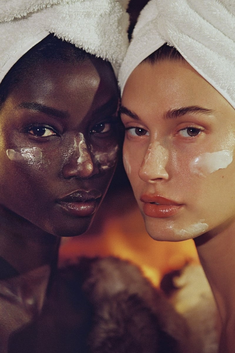 Anok Yai and Hailey Bieber for Rhode Skin