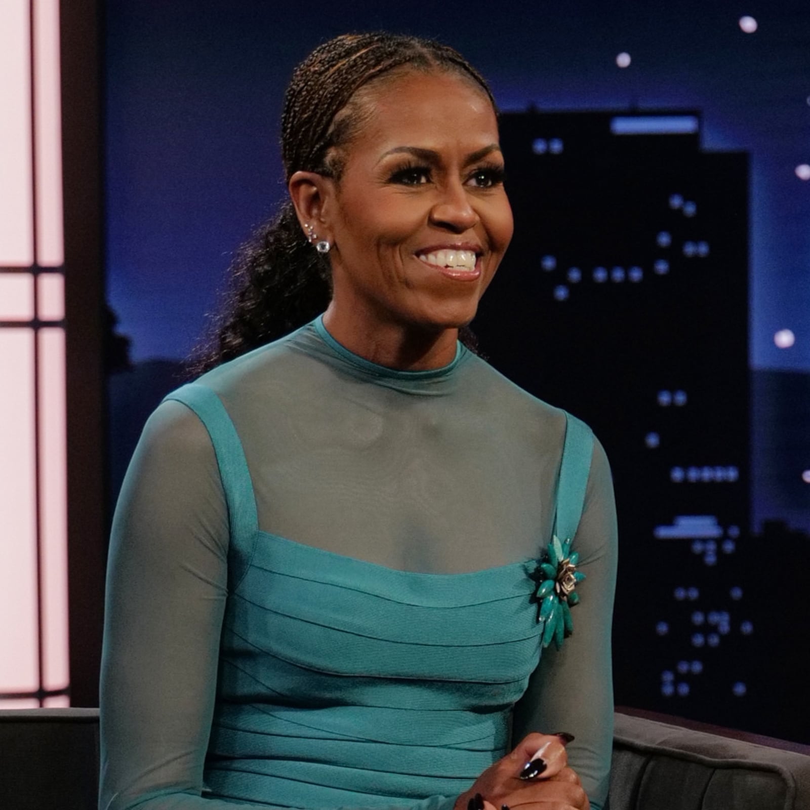 Michelle Obama got five new piercings in each ear.