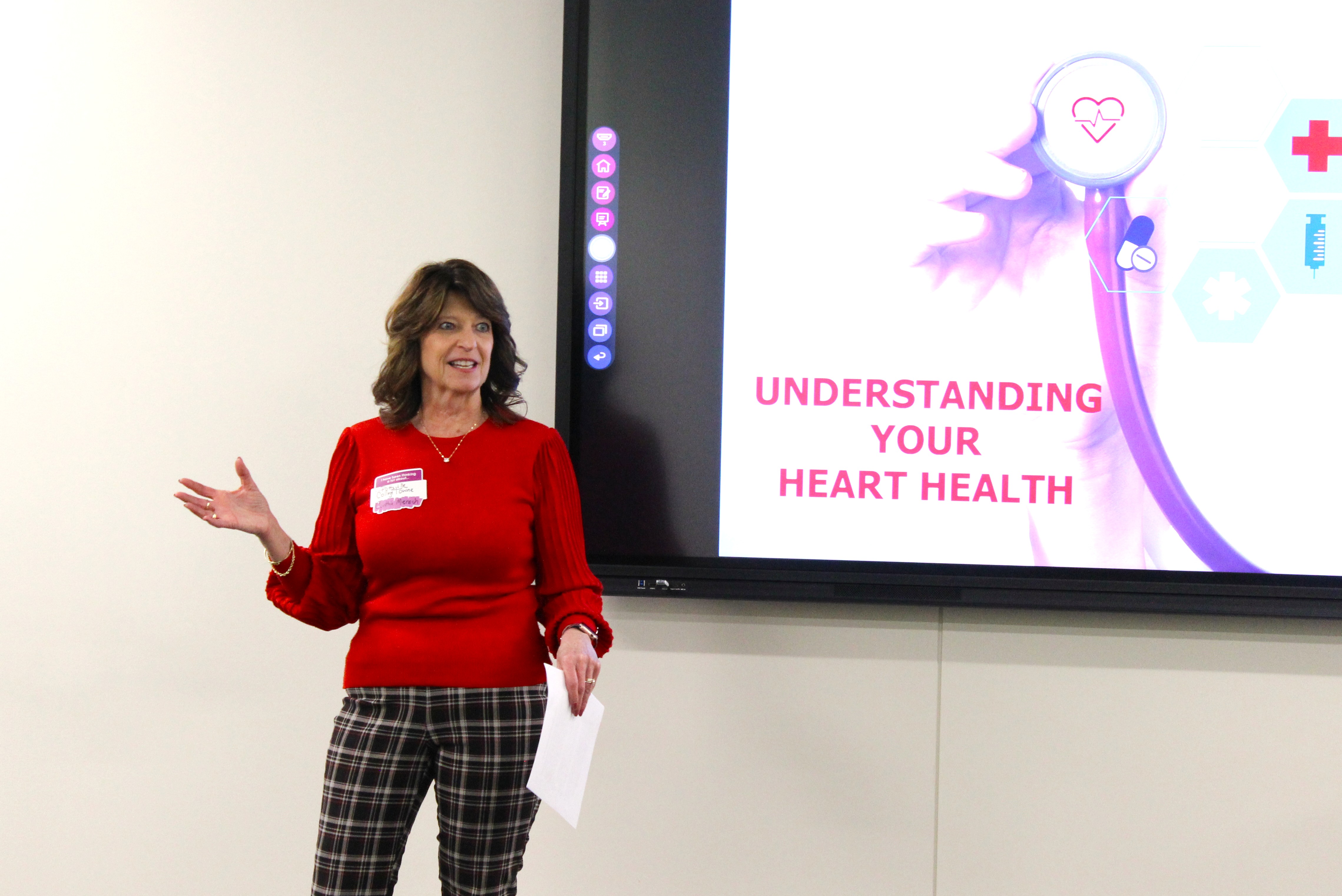 Cynthia Mensch, Chair of Schuylkill Women in Business, thanks members...