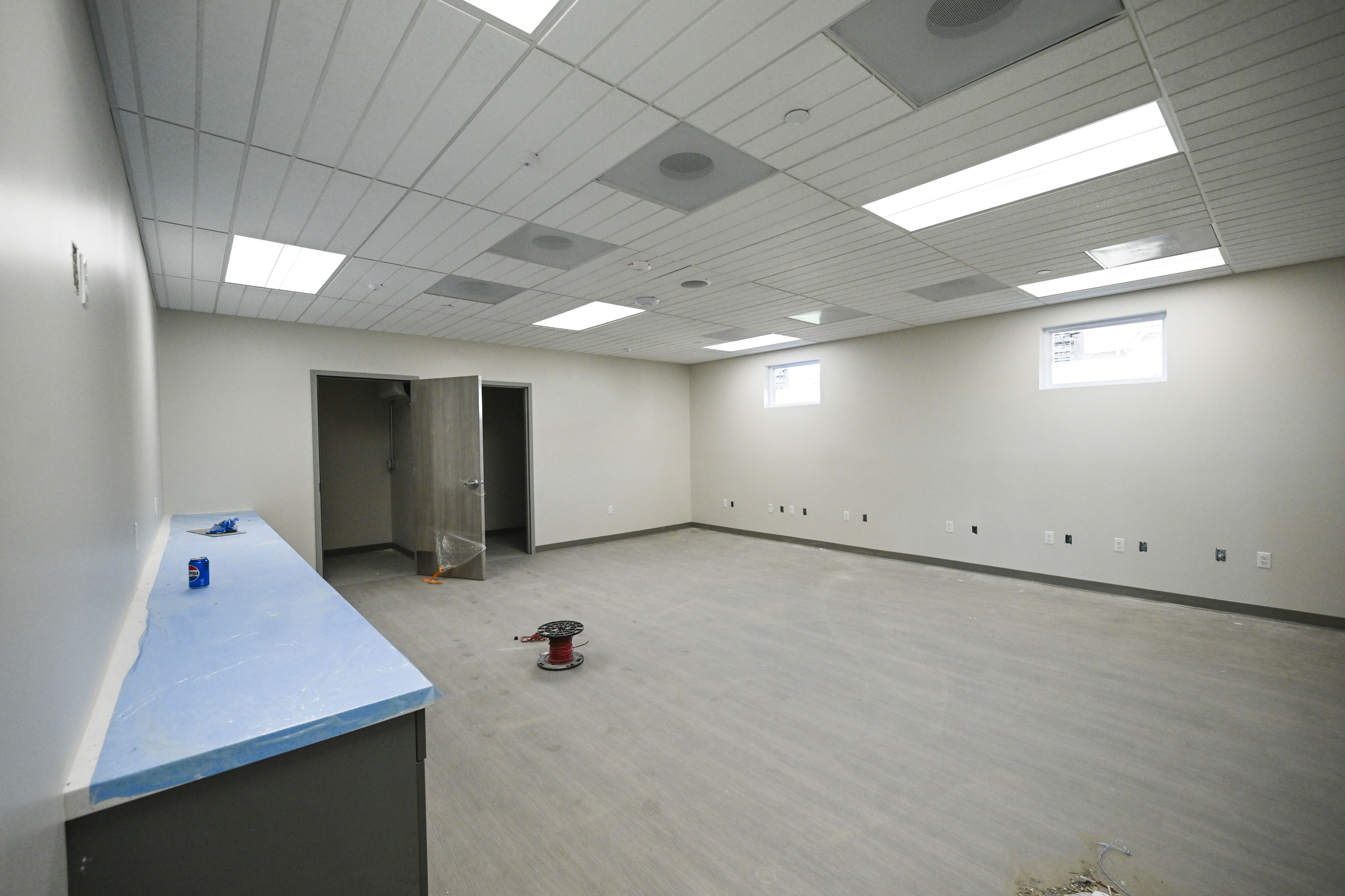 The computer room at the nearly finished San Bernardino Community...