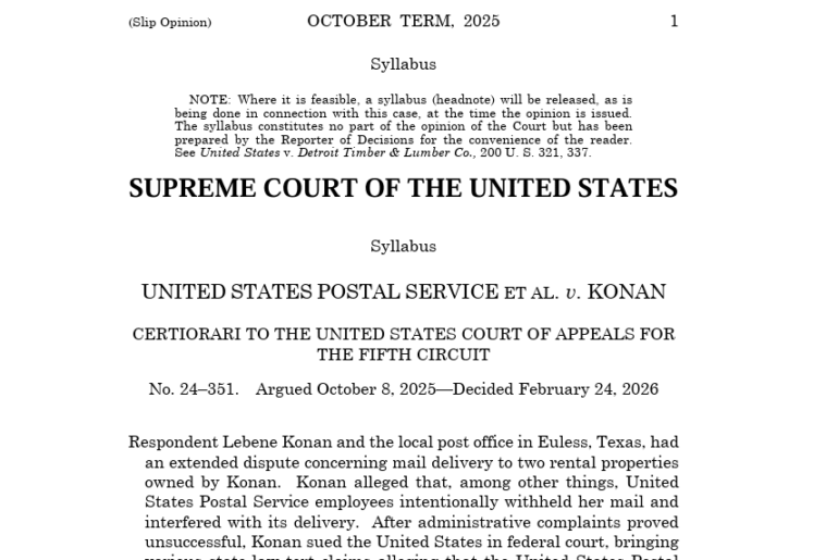 Supreme Court: Postal Service Immune From Lawsuits Over Intentionally Withheld Mail