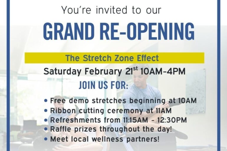Rockwall wellness company, Stretch Zone, hosts grand reopening event February 21 – Blue Ribbon News