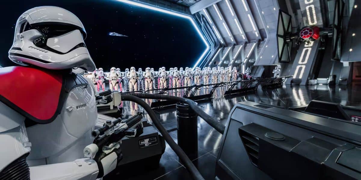 Stormtroopers in Disney's Rise of the Resistance ride
