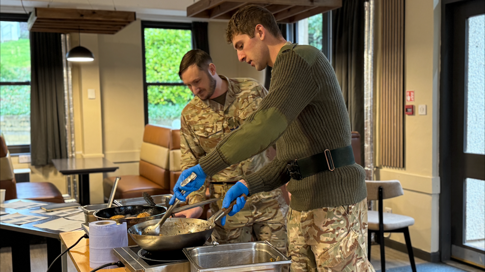 Cookery classes and nutrition workshops were held to encourage better diets among the soldiers
