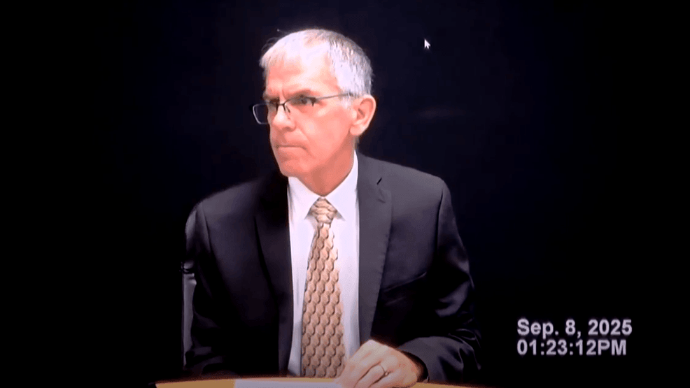 A video of a deposition given by expert witness Robert Maher, a professor of electrical and computer engineering at Montana University who specializes in audio engineering, was played in the courtroom. (WPDE)