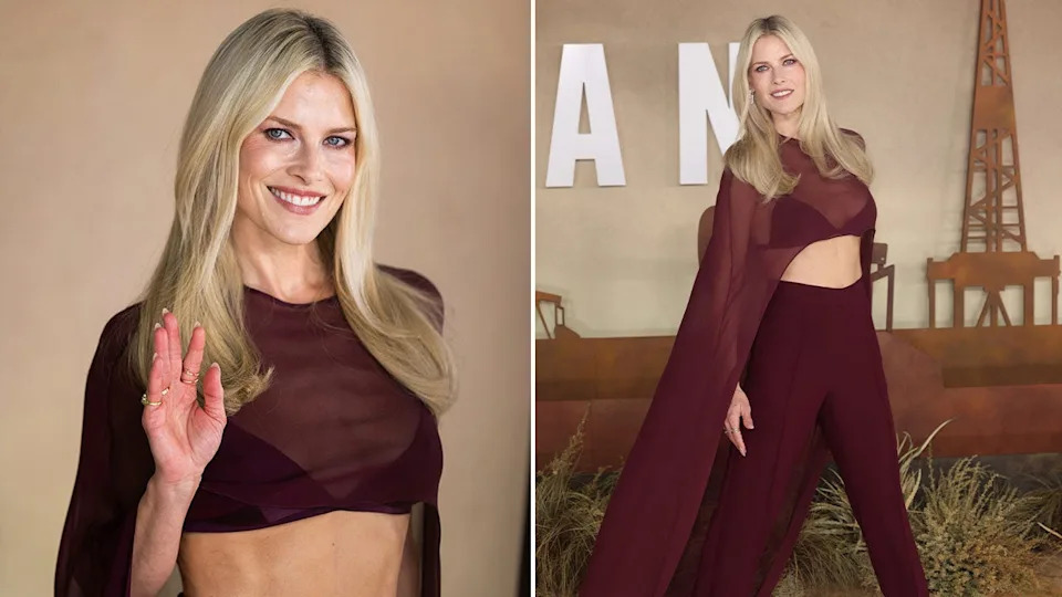 Ali Larter sheer look Landman premiere