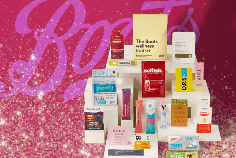Boots is giving away a wellness box with collagen, magnesium, electrolytes, and more