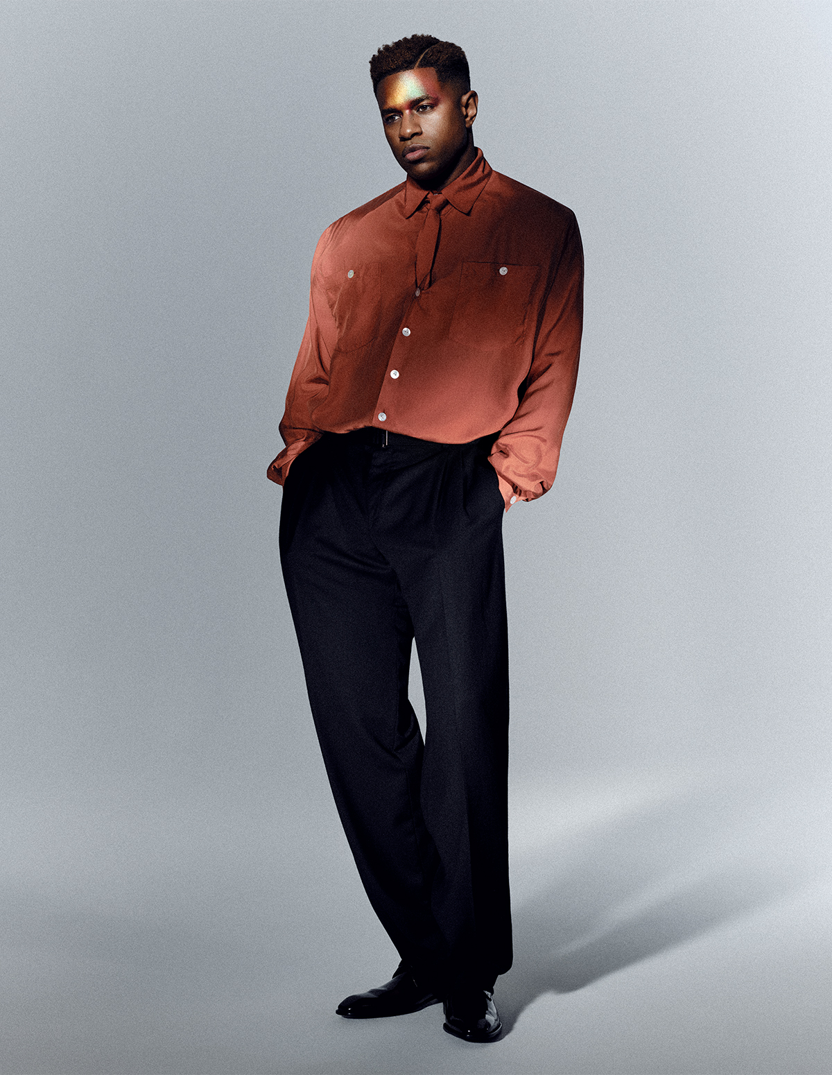 Jeremy Pope for Who What Wear's winter beauty feature.