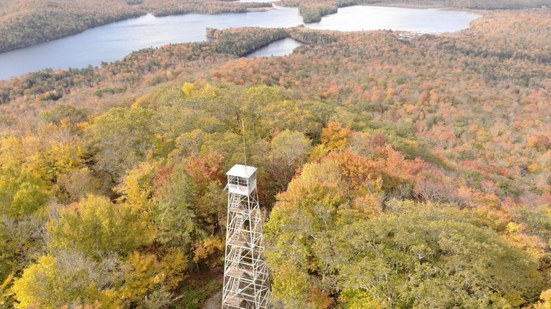 Fire tower atop Kane Mountain in Caroga, NY
