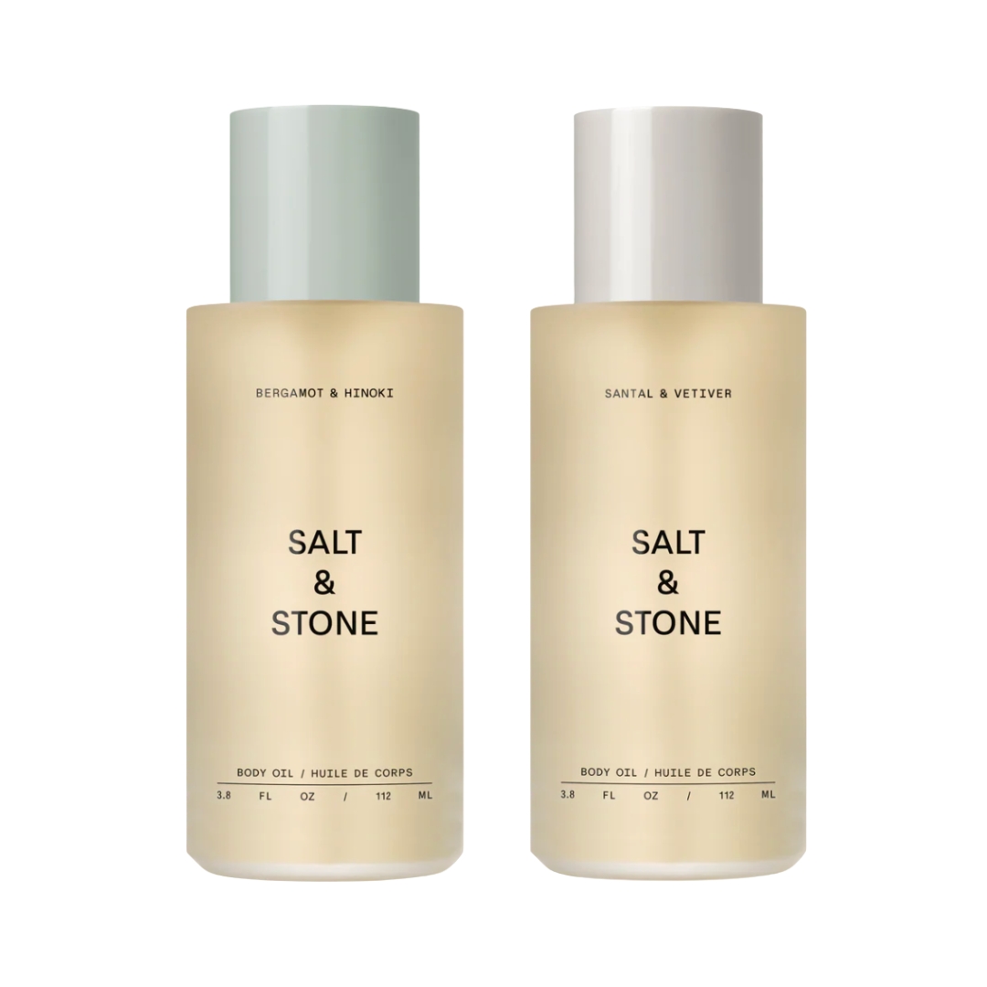 Salt & Stone Body Oils in Bergamot & Hinoki and Santal & Vetiver