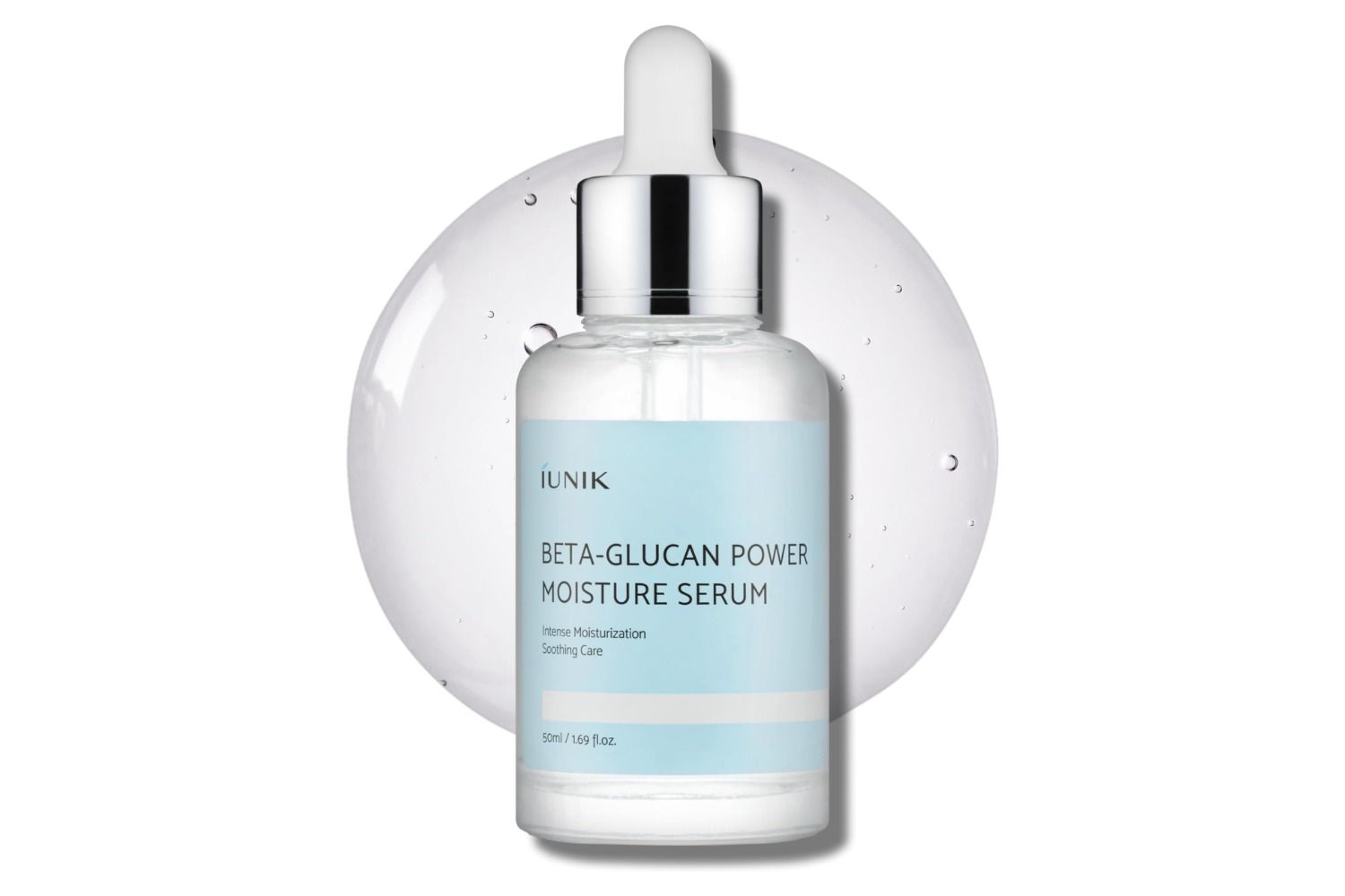 IUNIK Beta-Glucan Power Deep Moisture Vegan Serum Intense Hydration Mushroom Yeast Extracts Naturally-derived 