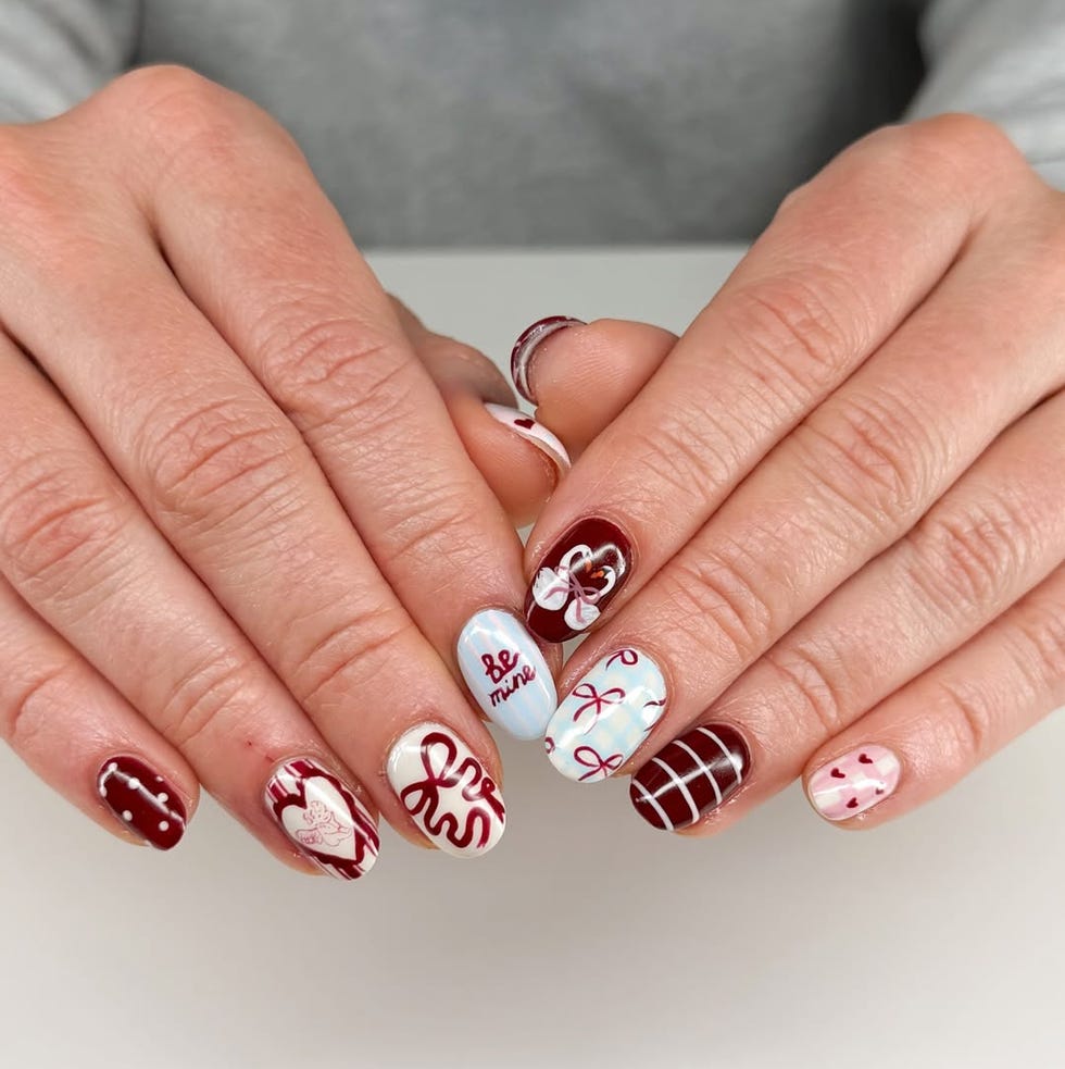 nail art featuring valentines themed designs nail art featuring valentines themed designs