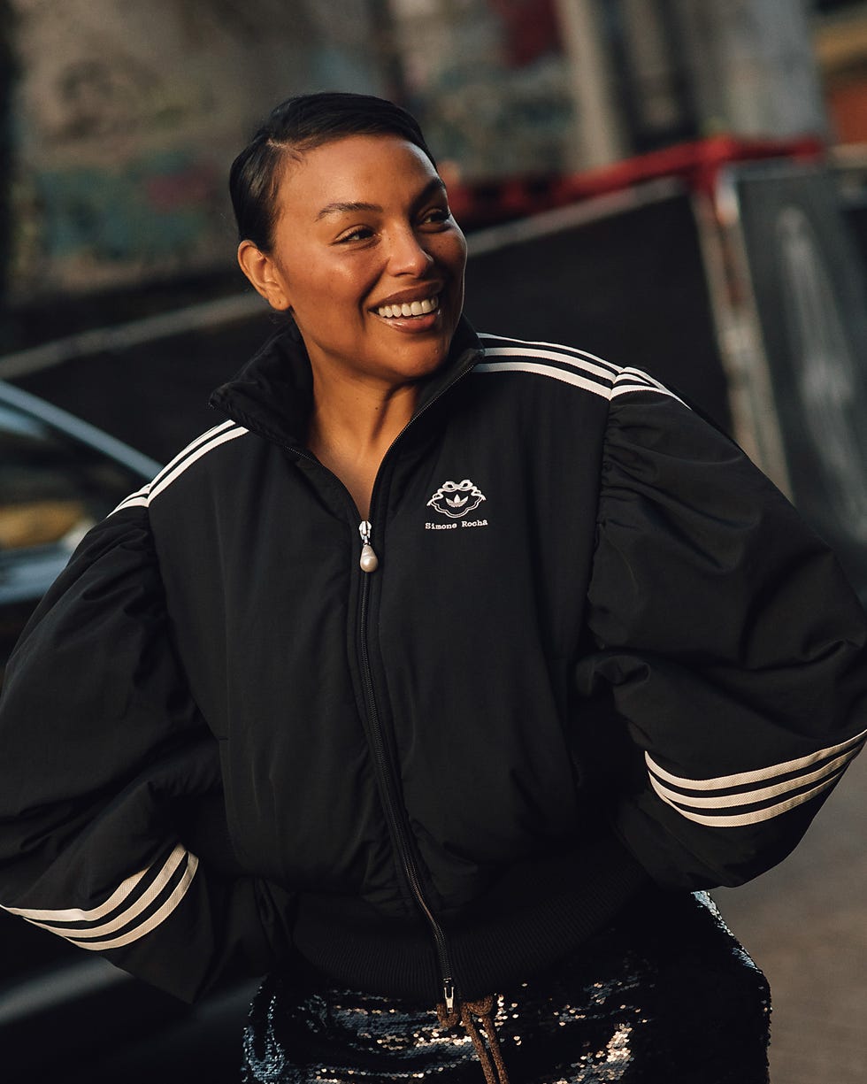 person walking in stylish urban outfit