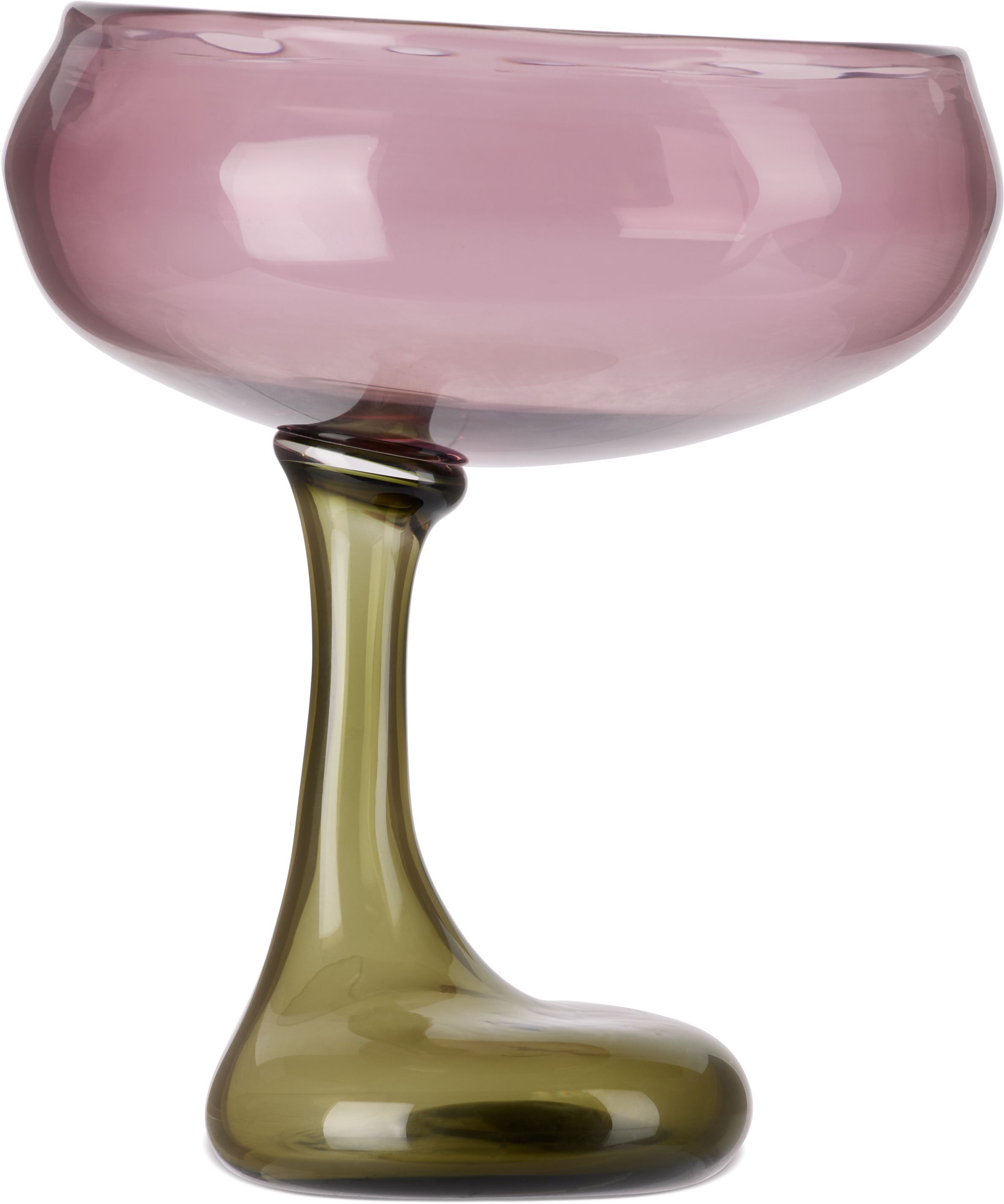 Purple & Khaki Bon Bon 'the Signature Glass' Cocktail Glass