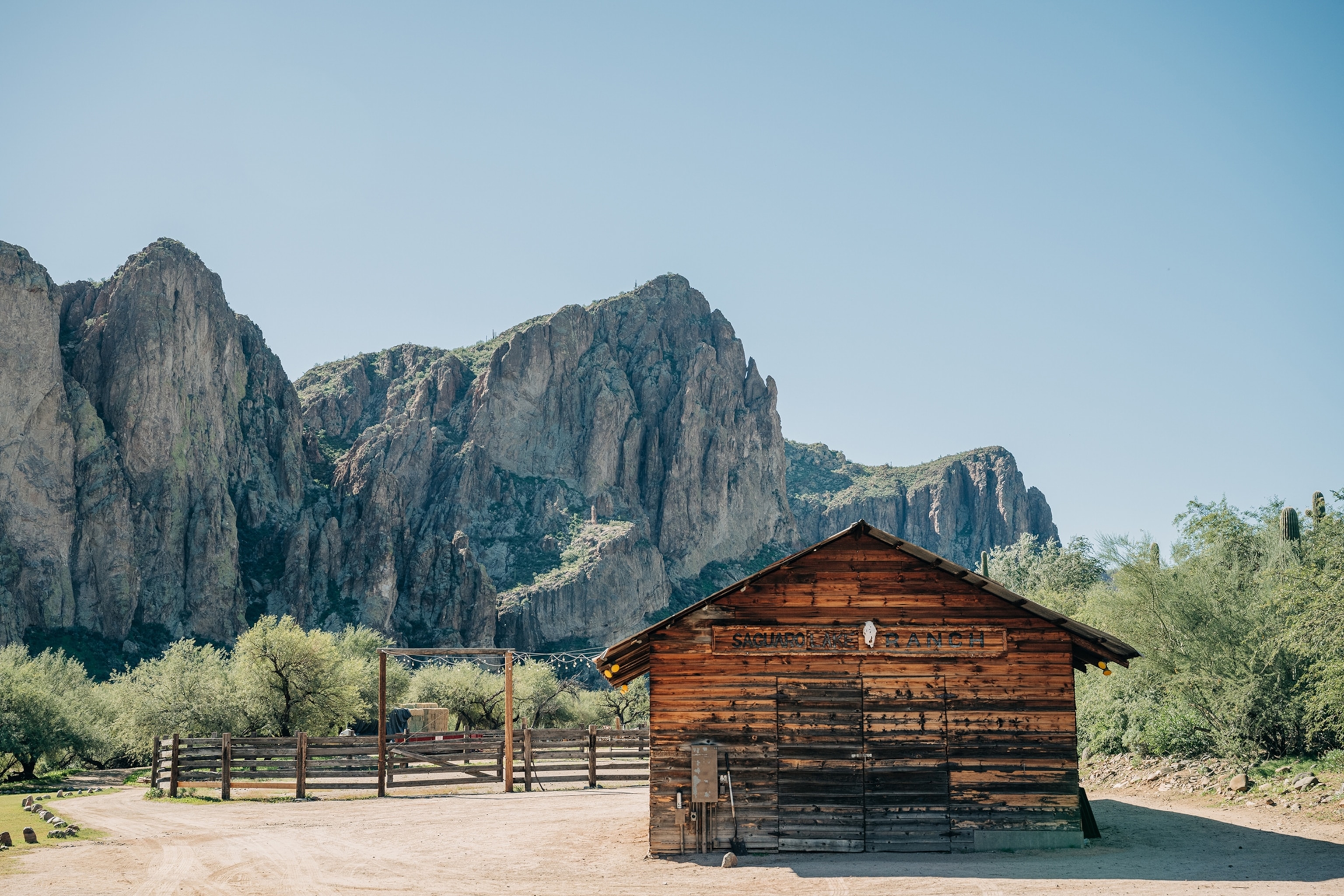 The stables at Saguaro Lake Ranch