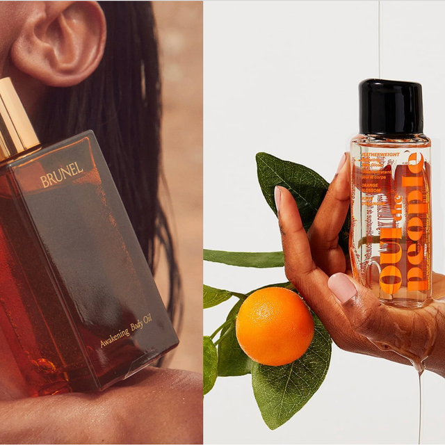 collection of three beauty oils displayed on a neutral background collection of three beauty oils displayed on a neutral background