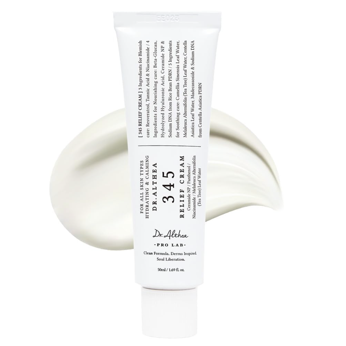 Dr.althea 345 Relief Cream | Daily Face Moisturizer for Soothing Recovery and Blemish Care With Pdrn & Niacinamide | Korean Vegan Skin Care for All Skin Types, 1.69 Fl Oz (ver.2 - Pack of 1)